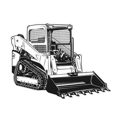 cartoon pictures of skid steer|skid steer clip art outline.